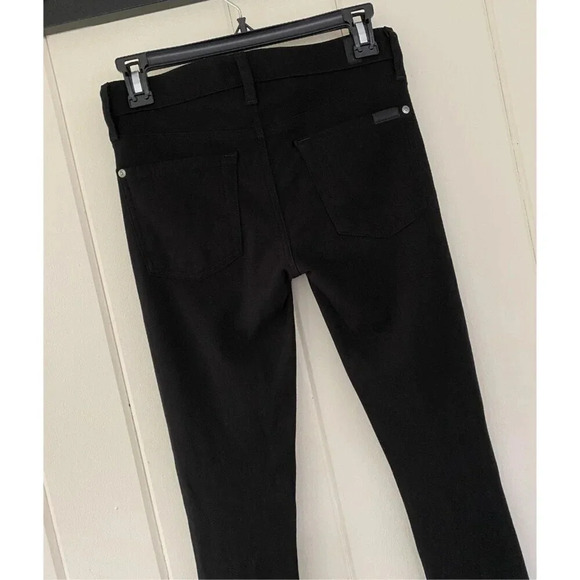 7 for All Mankind, The Skinny, Double Knit Stretch Pants, Black - Picture 4 of 6